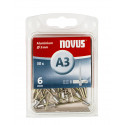 NOVUS BLINDKLINKNAGEL A3 X 6MM, ALU SB, 30 ST.