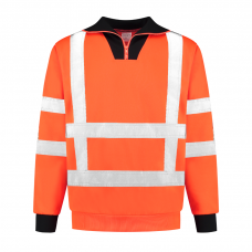 ZIPSWEATER MET COL RWS FLUO ORANJE