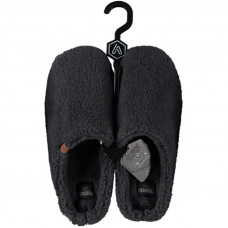 MEN HOME SLIPPERS TEDDY WOOL ANTRACIET