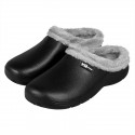 XQ MEN FUR GARDEN CLOGS BLACK