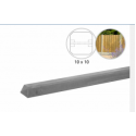 BETONPAAL GLAD MET DIAMANTKOP 10 X 10 X 280 CM, GRIJS ONGECOAT, TUSSENPAAL.