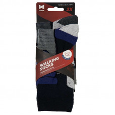 XTREME WALKING SOCKS 2-PACK MULTI BLUE 42/45