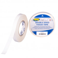 DUBBELZIJDIGE TISSUE TAPE - WIT 19MM X 50M