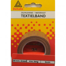 DUCTTAPE ZELFKLEVEND TEXTIELBAND HQ+ BRUIN 4 M X 38 MM