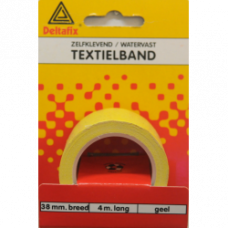 DUCTTAPE ZELFKLEVEND TEXTIELBAND HQ+ GEEL 4 M X 38 MM