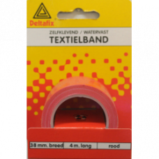 WATERVAST TEXTIELBAND 4 M 38 MM ROOD 810