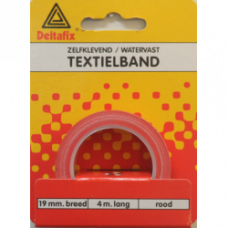 DUCTTAPE ZELFKLEVEND TEXTIELBAND HQ+ ROOD 4 M X 19 MM