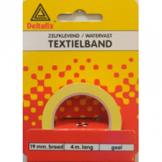 DUCTTAPE ZELFKLEVEND TEXTIELBAND HQ+ GEEL 4 M X 19 MM