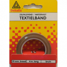 DUCTTAPE ZELFKLEVEND TEXTIELBAND HQ+ BRUIN 4 M X 19 MM