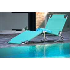 AMIGO TRIPOD SUN LOUNGER ALUMINIUM SEA BLUE