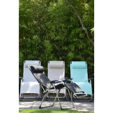 AMIDA SOFT SUN LOUNGER ALUMINIUM BLACK PLASTIC ARMRESTS