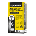 ALLIGATOR PLUG MET FLENS (GEEL) ø8MM AF 8 (40ST.)