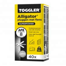 ALLIGATOR PLUG MET FLENS (GEEL) ø8MM AF 8 (40ST.)