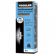 HOLLEWAND ANKER (BLAUW) 10-64MM M8 (DOOS 4ST.)