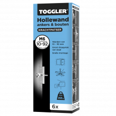 HOLLEWAND ANKER (BLAUW) 10-92MM M6 (DOOS 6ST.)