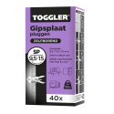 GIPSPLAAT PLUG (PAARS) 9,5-15 MM SP (DOOS 40ST.)