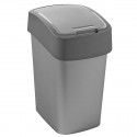 CURVER - AFVALBAK - FLIP BIN - 25 LITER - ZILVER