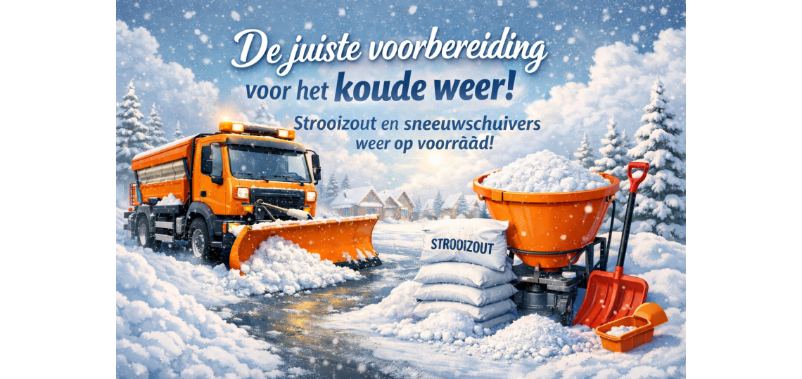 strooizout en sneeuwschuiver